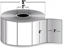 Zebra PolyPro 3000T - 3" x 2" Transfert Thermal polypropylène - Etiquettes Quebec