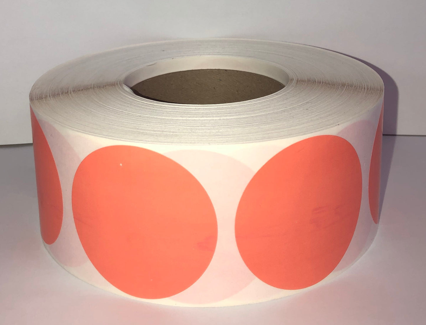 etiquettes-rive-sud,Étiquettes couleur rondes 2.5'' transfert thermique en rouleau sur core 3"