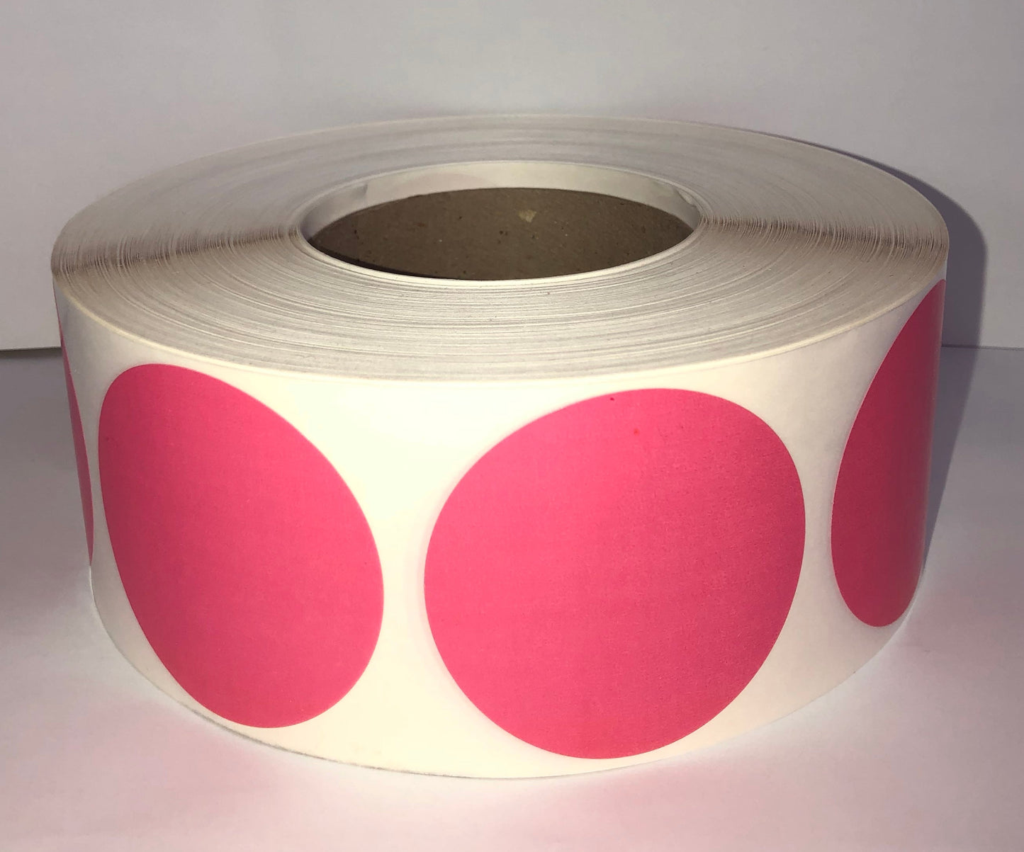 etiquettes-rive-sud,Étiquettes couleur rondes 2.5'' transfert thermique en rouleau sur core 3"