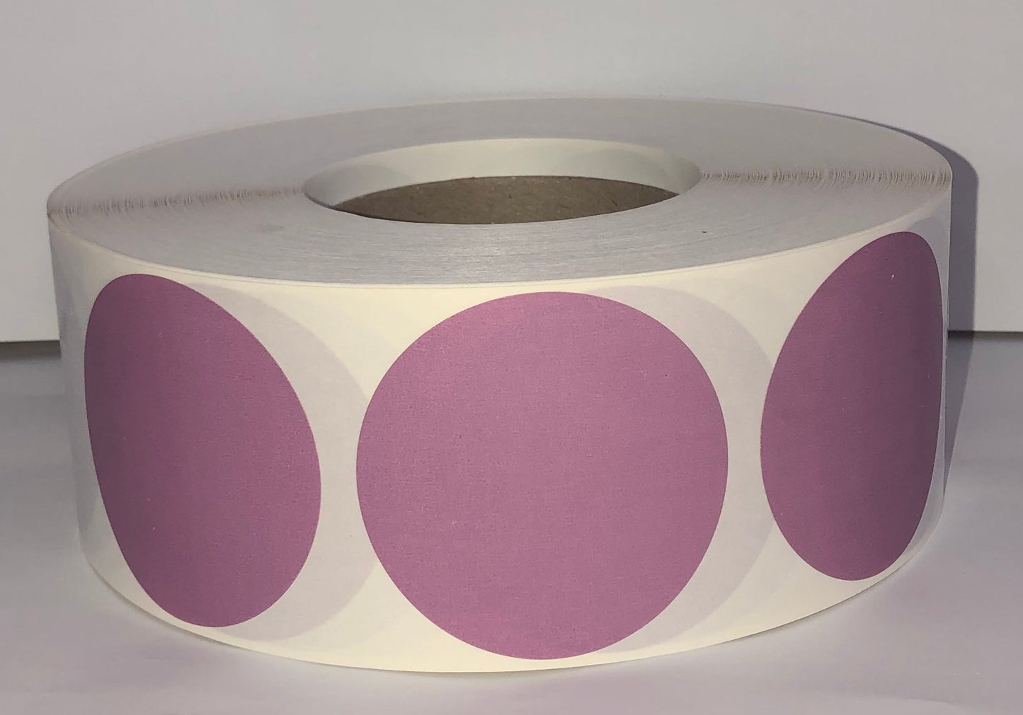 etiquettes-rive-sud,Étiquettes couleur rondes 2.5'' transfert thermique en rouleau sur core 3"