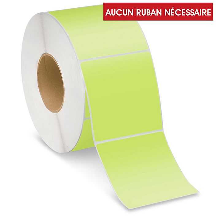 etiquettes-rive-sud,Étiquettes adhésives thermiques directes industrielles – 4 x 4 po - Coloré