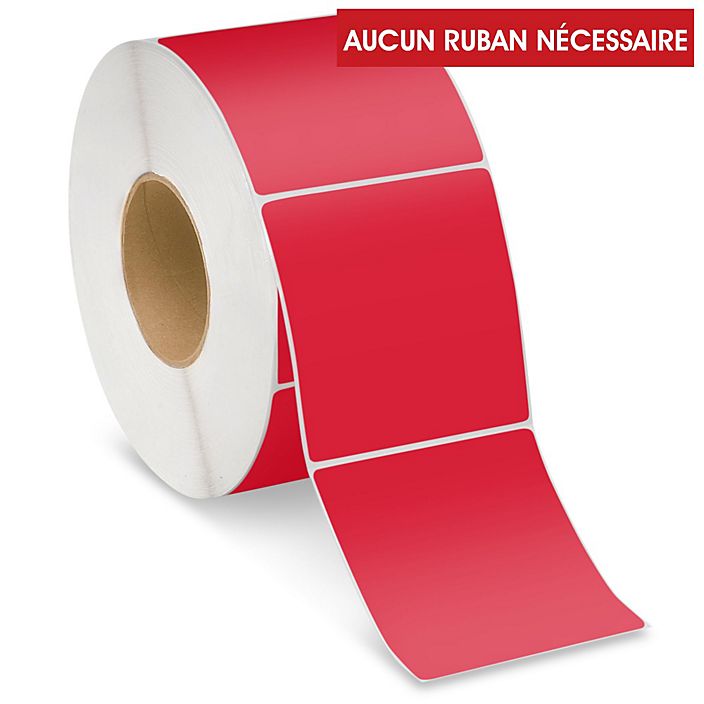 etiquettes-rive-sud,Étiquettes adhésives thermiques directes industrielles – 4 x 4 po - Coloré