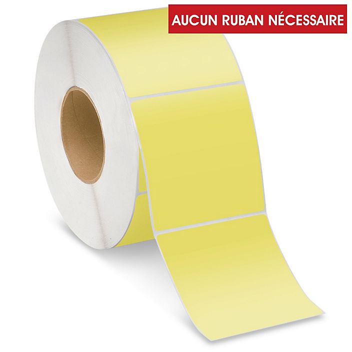 etiquettes-rive-sud,Étiquettes adhésives thermiques directes industrielles – 4 x 4 po - Coloré