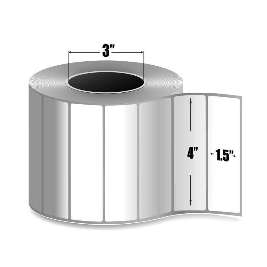 Zebra 4" x 1.50" Z-Select 4000T Label - 800640-155 - Etiquettes Quebec