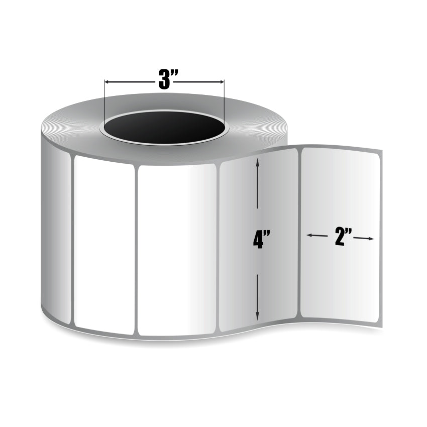 Étiquettes 4 x 2 transfert thermiques adhésives et décollables - Etiquettes Quebec