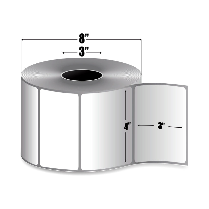 Zebra 4" x 3" Z-Select 4000T Label - 800640-305 - Etiquettes Quebec