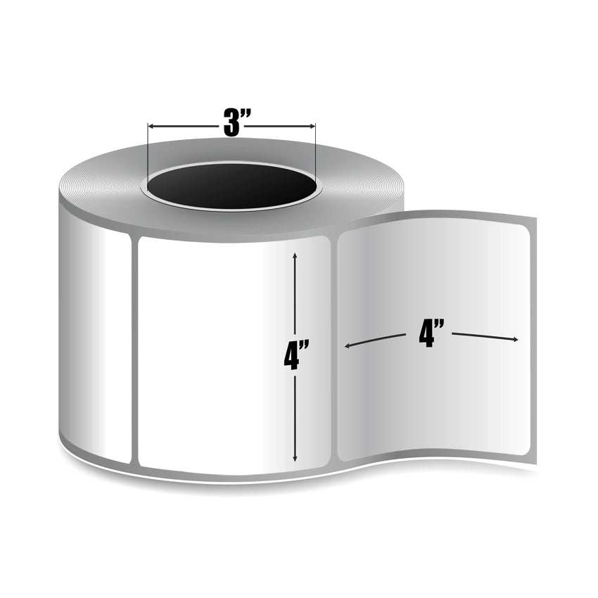 Zebra 4" x 4" Z-Select 4000T Label - 800640-405 - Etiquettes Quebec